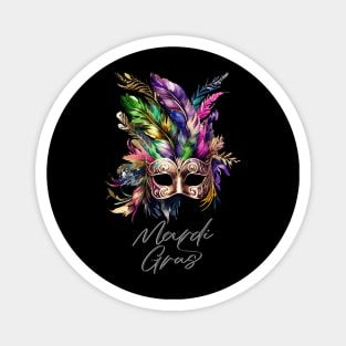 Mardi Gras Masquerade Mask Bead Parade Women Men Kids Magnet